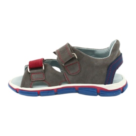 Mazurek Chicos de cuero con sandalias de cuero rojo gris 314 1