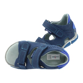 Mazurek Chicos de cuero con azul marino Velcro 314 5
