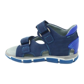 Mazurek Chicos de cuero con azul marino Velcro 314 1