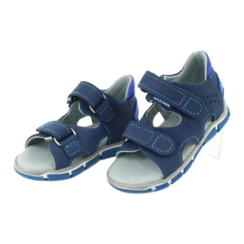 Mazurek Chicos de cuero con azul marino Velcro 314 2