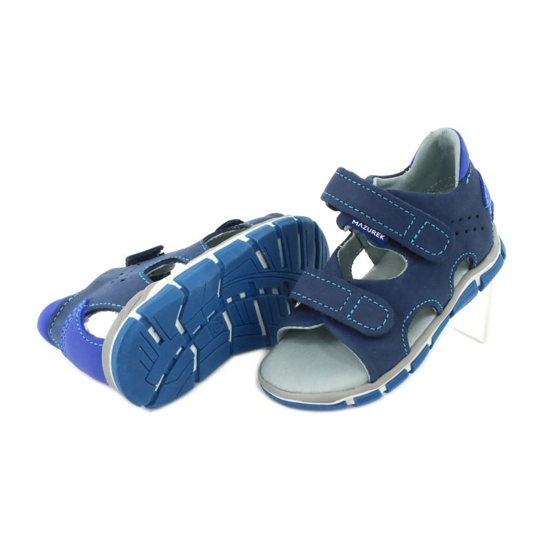 Mazurek Chicos de cuero con azul marino Velcro 314 4 Mazurek Chicos de cuero con azul marino Velcro 314 4