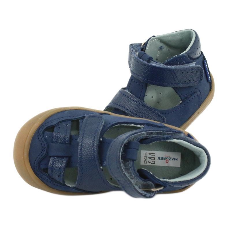 Sandalias niño nabos Mazurek 1187 azul marino 4