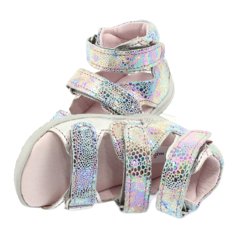 Sandalias de niñas metálicas High Preventive Silver Mazurek 291 plata 5 Sandalias de niñas metálicas High Preventive Silver Mazurek 291 plata 5