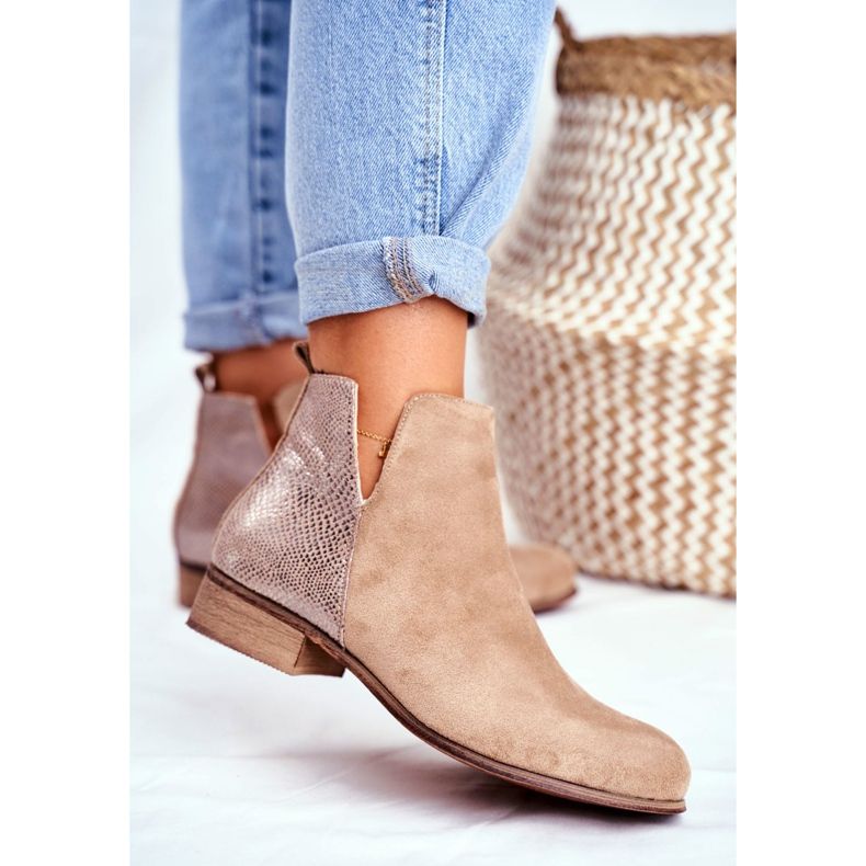 EVE De Mujer Botas Con Tacón Plano Primavera Caqui Viva beige 2 EVE De Mujer Botas Con Tacón Plano Primavera Caqui Viva beige 2