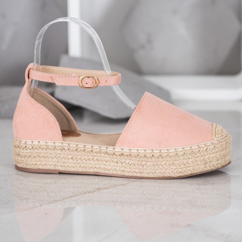 SHELOVET Alpargatas Con Hebilla rosa 2