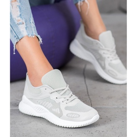 SHELOVET Zapatillas con malla gris 4