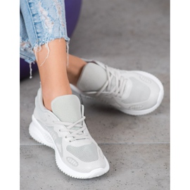 SHELOVET Zapatillas con malla gris 1