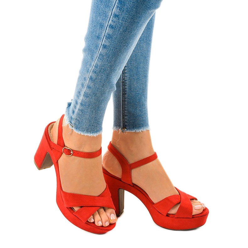 Sandalias rojas en el poste JC15017 rojo 1 Sandalias rojas en el poste JC15017 rojo 1