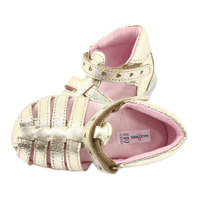 Sandalias Mazurek 245 de piel dorada dorado 4