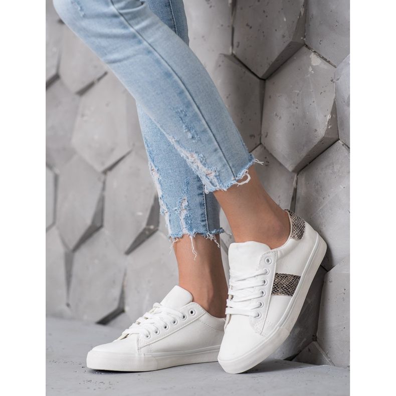 SDS Calzado deportivo con suela gruesa blanco 1 SDS Calzado deportivo con suela gruesa blanco 1