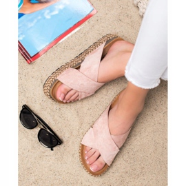 Comer Zapatillas cómodas en la plataforma rosado 1
