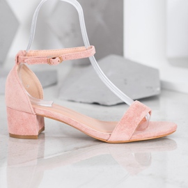 Small Swan Sandalias de tacón bajo rosado 2 Small Swan Sandalias de tacón bajo rosado 2