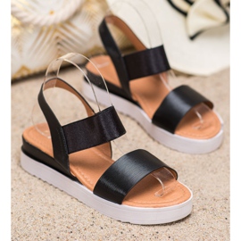 SHELOVET Sandalias negras en la plataforma negro 1
