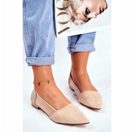 EVE Bailarinas De Mujer Con Malla Ante Fibe Beige 2