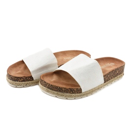 Zapatilla blanca glitter 6130 blanco 2