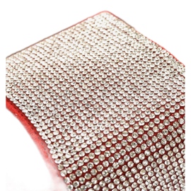Pantuflas rojas con circonita 839-761 rojo gris 3