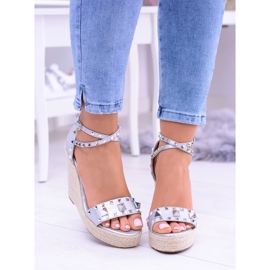 Sandalias Plata Mujer Tachuelas Alpargatas Jet Mariko gris 5