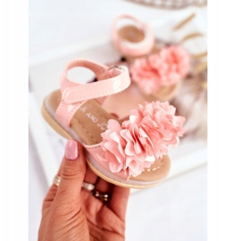 FRROCK Sandalias Infantiles Con Velcro Rosa Brillante Milena rosado 2