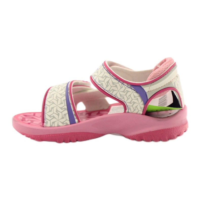 Rider Sandalias para niños de color rosa rosa para velcro 80608 blanco 3