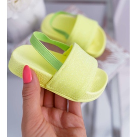 FRROCK Pantuflas Niña Brocado Lima Rimia amarillo 1