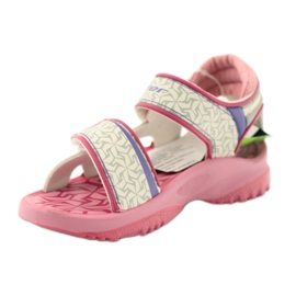 Rider Sandalias para niños de color rosa rosa para velcro 80608 blanco 2