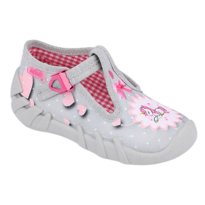 Calzado infantil befado 110P359 rosado gris 1