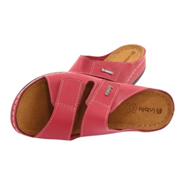 Flip de cuero de mujeres rojos inblu 158d105 5