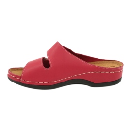 Flip de cuero de mujeres rojos inblu 158d105 2