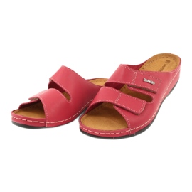 Flip de cuero de mujeres rojos inblu 158d105 3