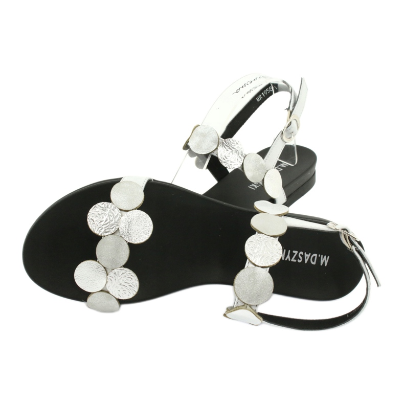 M.Daszyński Sandalias Daszyński MR1958-1 plateadas con círculos plata 3 M.Daszyński Sandalias Daszyński MR1958-1 plateadas con círculos plata 3