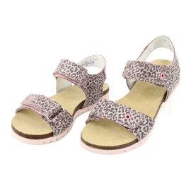 Sandalias rosa con estampado de leopardo de Bartek 79183-BBK 2