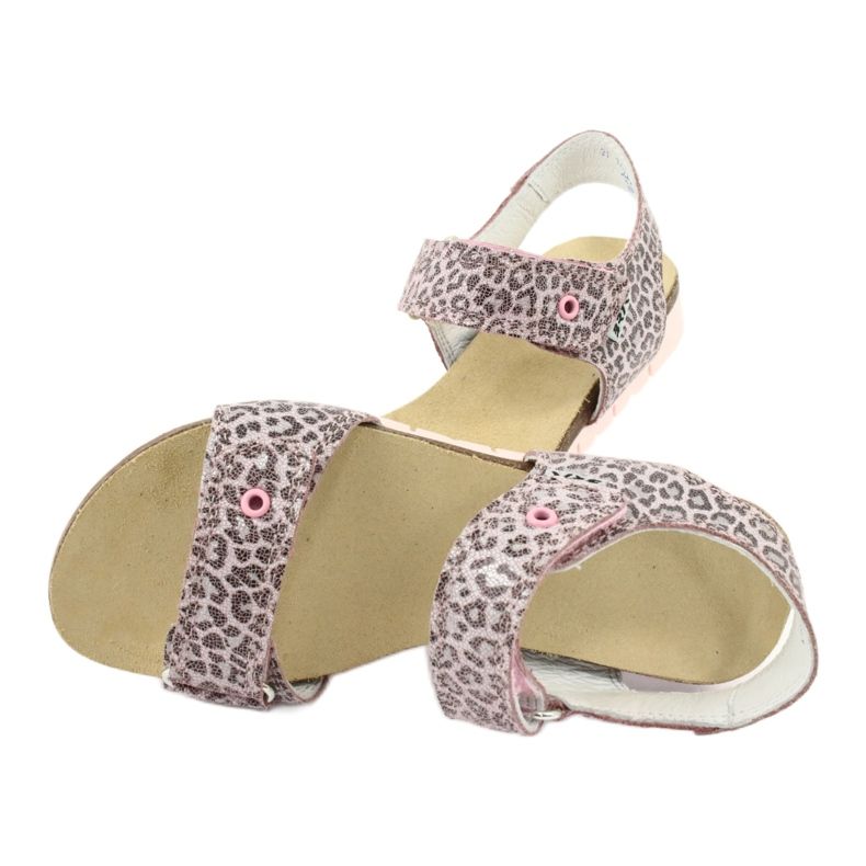 Sandalias rosa con estampado de leopardo de Bartek 79183-BBK 4