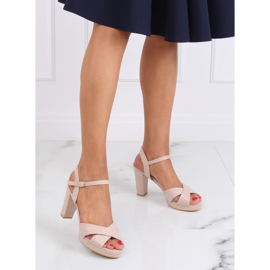Sandalias de tacón beige WD99P Beige 2 Sandalias de tacón beige WD99P Beige 2