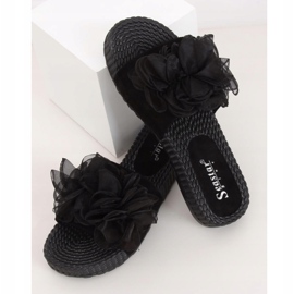 Pantuflas negras de mujer negras YQ227 Black negro 1 Pantuflas negras de mujer negras YQ227 Black negro 1