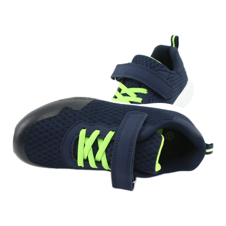 NEWS Zapatos deportivos para velcro marina azul/verdes noticias 20Z55-2312 4