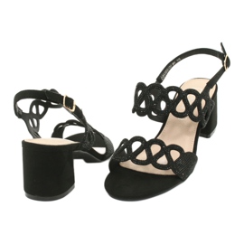 Sandalias negras con circonitas Filippo DS1355 / 20 BK negro 3