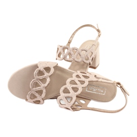 Sandalias con circonita Filippo DS1355 / 20 BE beige 4 Sandalias con circonita Filippo DS1355 / 20 BE beige 4