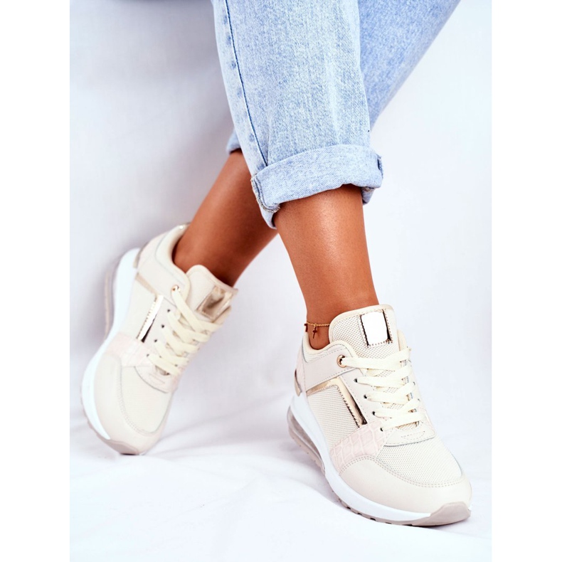 ADY Zapatillas Deportivas Mujer Beige Sparks 1