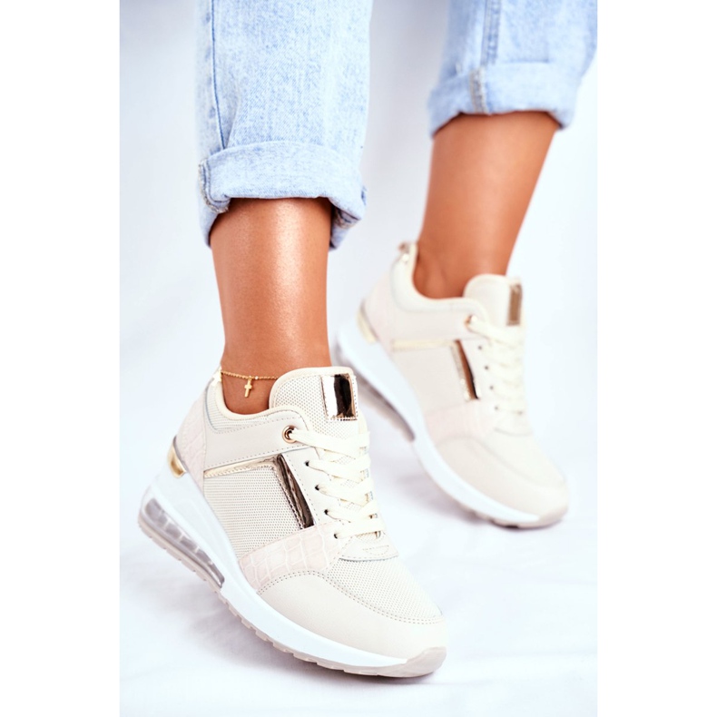 ADY Zapatillas Deportivas Mujer Beige Sparks 2