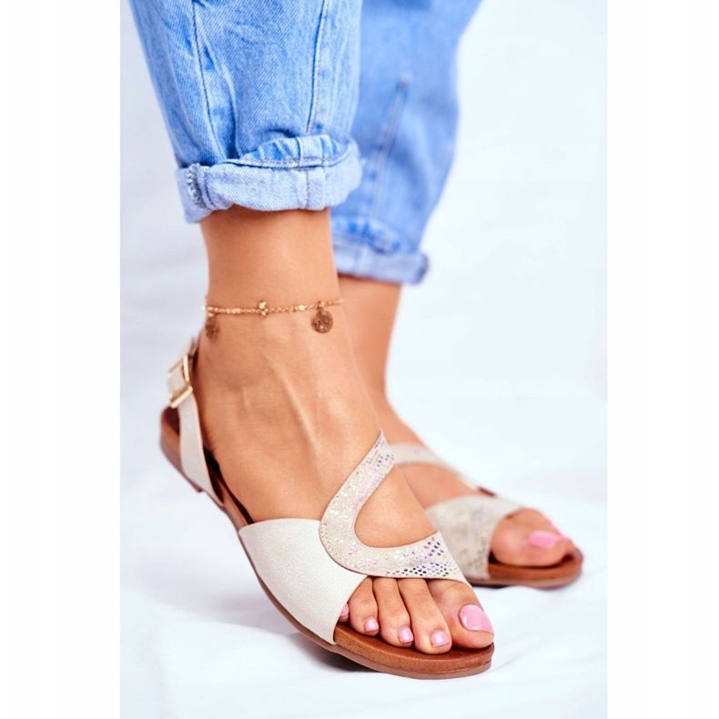 S.Barski Sandalias Mujer Planas Beige Barski Strongby 1