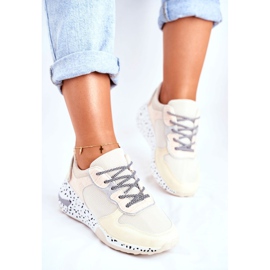 Zapatos Deportivos Mujer Hidden Wedge Beige Pinky 3