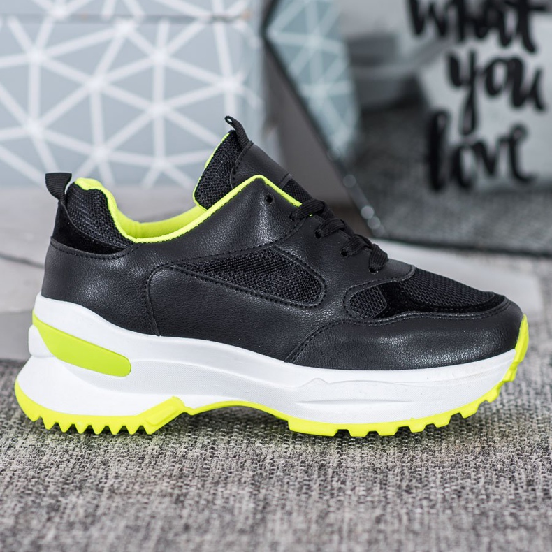 SHELOVET Zapatillas deportivas negras negro 2