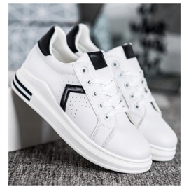 SHELOVET Calzado deportivo de cuero ecológico blanco 1 SHELOVET Calzado deportivo de cuero ecológico blanco 1