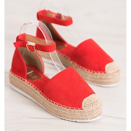 SHELOVET Alpargatas caladas rojo 3