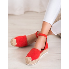 SHELOVET Alpargatas caladas rojo 4