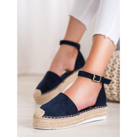 SHELOVET Alpargatas caladas azul 1