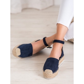 SHELOVET Alpargatas caladas azul 4