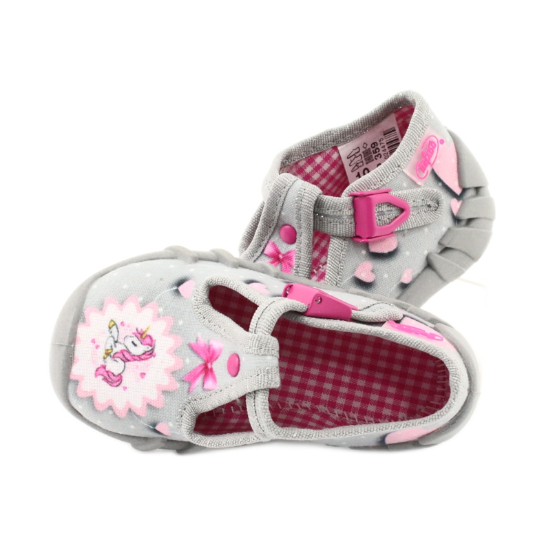 Calzado infantil befado 110P359 rosado gris 5