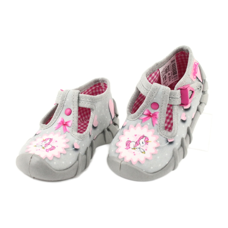 Calzado infantil befado 110P359 rosado gris 3