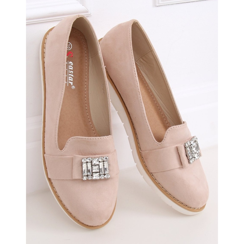 Mocasines beige ante pastel T245 Beige 1